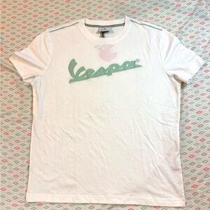 Vespa Embroidered Logo Women’s T-Shirt Size Large
